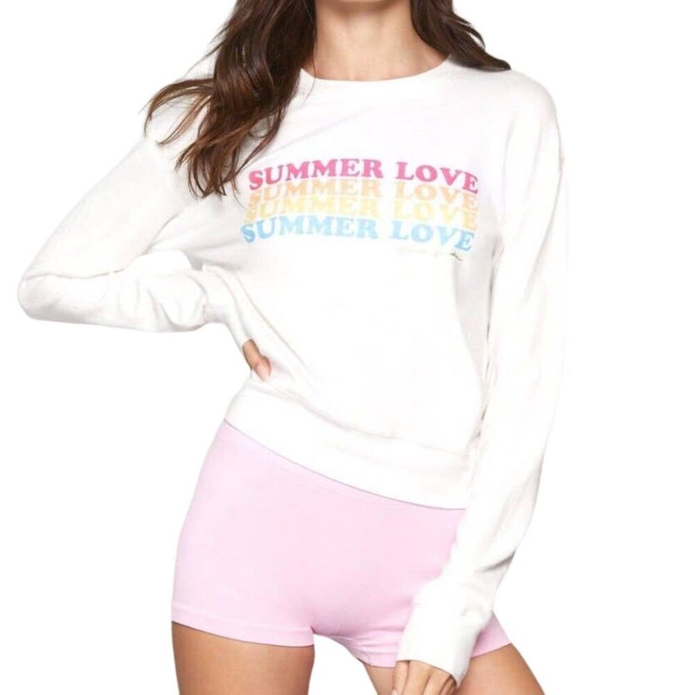 Spiritual Gangster NWOT Summer Love Savasana Graphic Sweater Pullover Size S